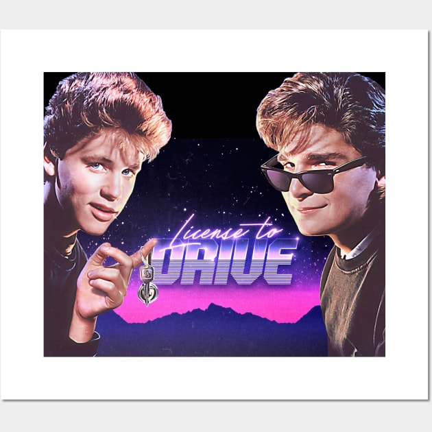 License To Drive /// Retro 80s Movie Fan Design Wall Art by DankFutura